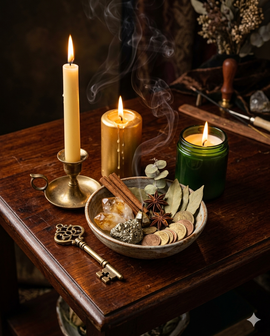 Velas e incienso en un espacio de calma